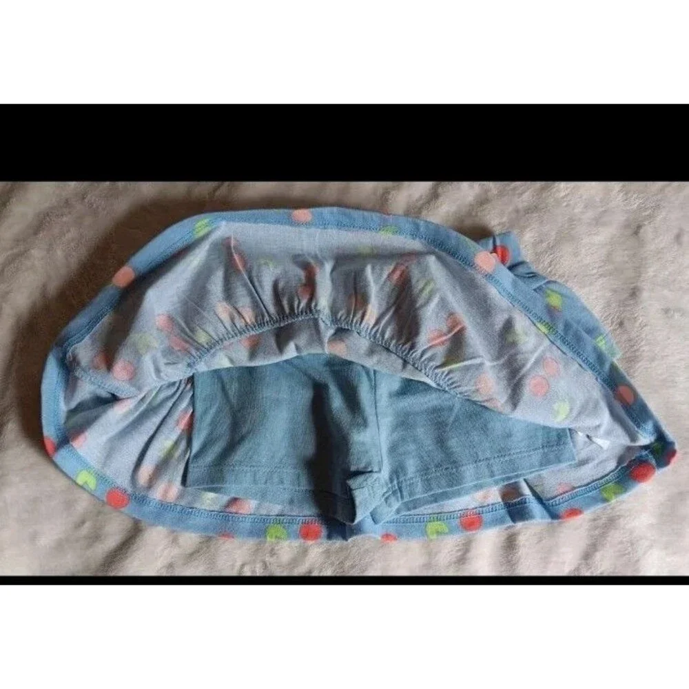 Shorts 12 Months New Girls Falls Creek Toddler Cherries Skirt With Attached Blue